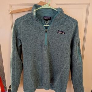 Patagonia Women's Teal Zip-Up Sweater